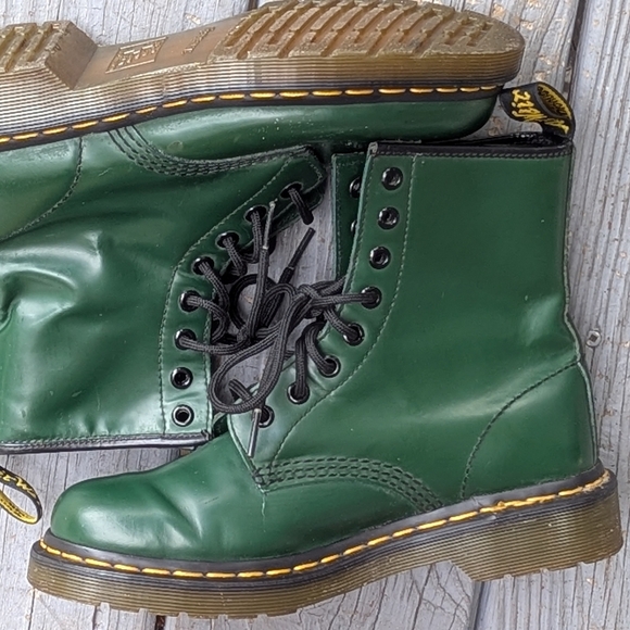Dr Martens 1460 Airwair Ankle Boots Green Sz EU 37 - Picture 1 of 15